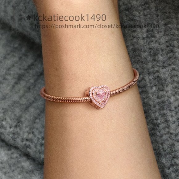 Pandora Lobster Dangle Pandora Sparkling Levelled Heart Charmharm - Picture 5 of 6